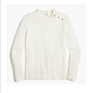 Jcrew Factory Ruffle sweater with buttonsItem BC568, XXL